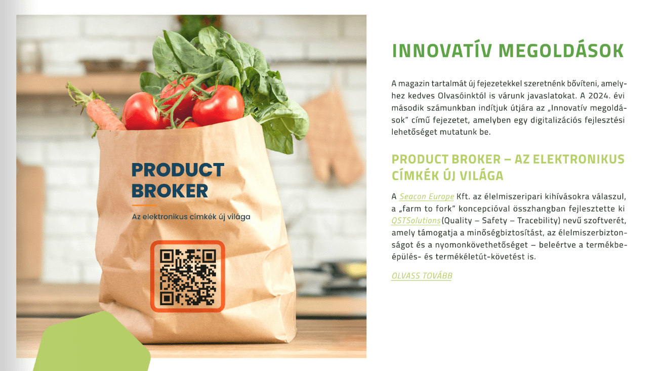 Megjelent az Élelmiszeripari Magazin 6. száma, amelyben a Product Broker is szerepel