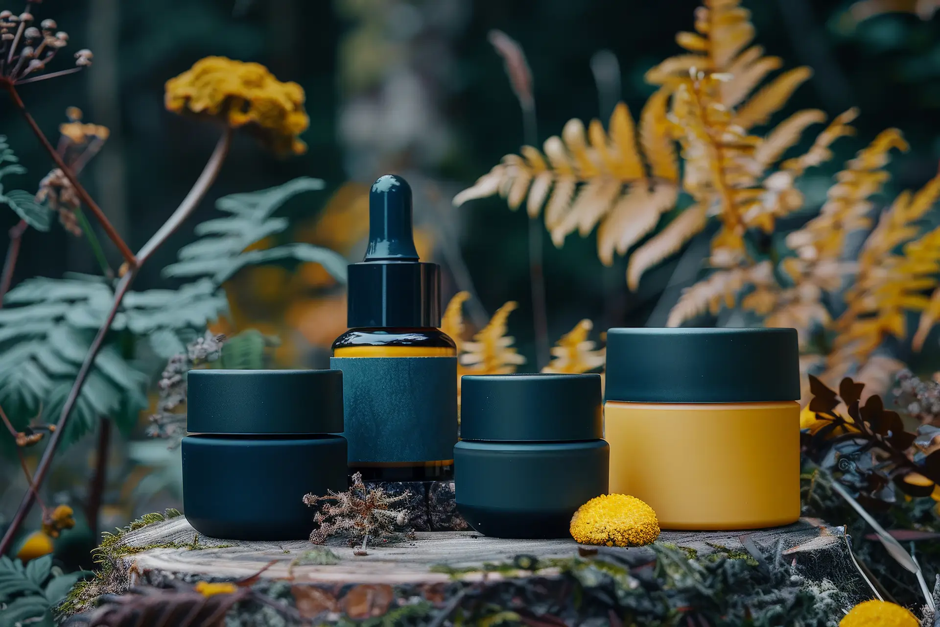 organic cosmetic product with dreamy aesthetic fresh background